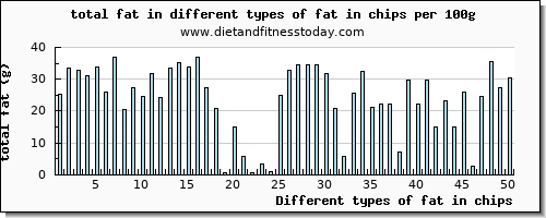 fat in chips total fat per 100g